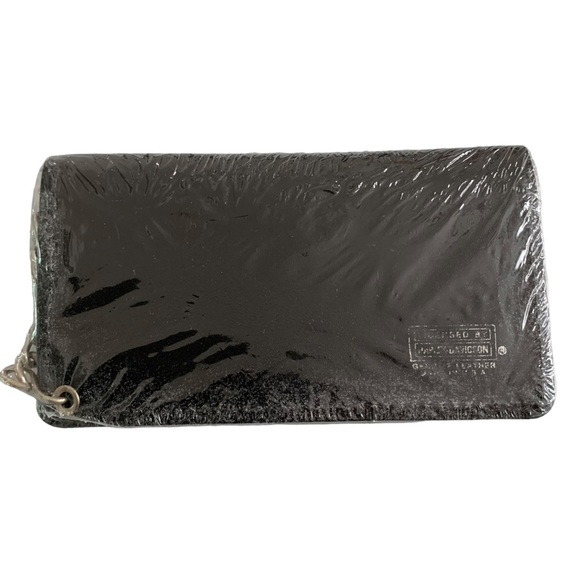 VTG Harley Davidson Black Leather Chain Wallet Bar and Shield Eagle Licensed USA - Picture 10 of 14